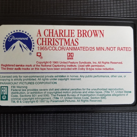 A Charlie Brown Christmas (1996 VHS) Paramount - Picture 2 of 7